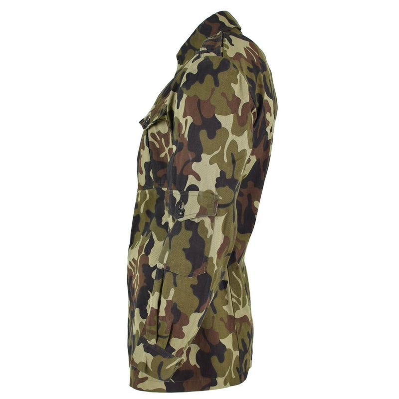 Original Romanian troops field jacket m93 camo leaf BDU parka military issue - GoMilitar
