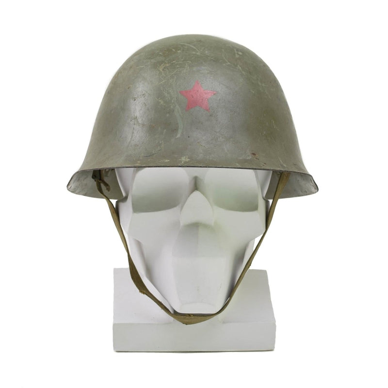 Original Serbian tactical steel helmet with liner combat gear chinstrap Olive - GoMilitar