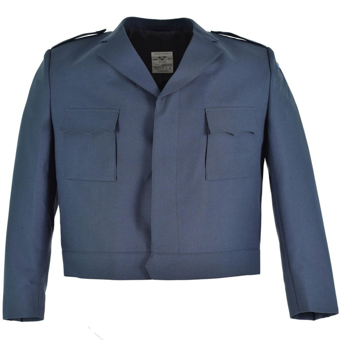 Original Swedish air forces jacket blue parade uniform suit top military surplus - GoMilitar