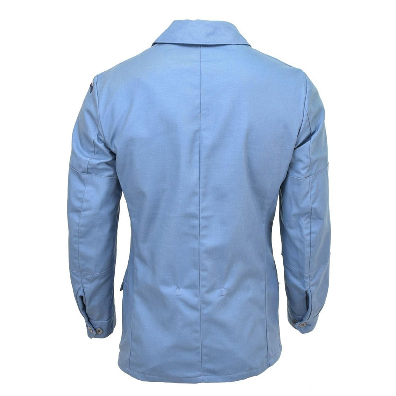Original Swedish Civil Defense Uniform Jacket denim light blue vintage NEW