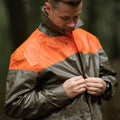 Original Swiss army rain jacket olive civil protection waterproof long coat NEW