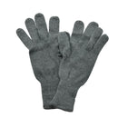 Original Swiss Military Winter Shooting Gloves Knitted Trigger Finger Gray shown in gray knit for outdoor and tactical use.