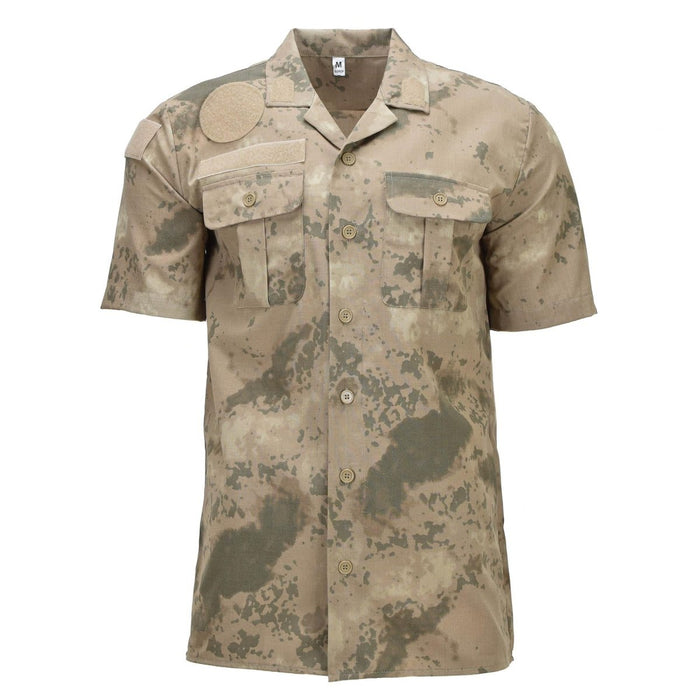Original Turkish Military Field Shirt Short Sleeve Surplus M2021 Camouflage, Surplus Field Shirts Short Sleeves - GoMilitar