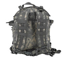 Digital camo military tactical backpack with adjustable straps and MOLLE system for heavy-duty outdoor use.