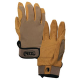 Petzl Cordex Climbing Gloves Double Leather Layer Rappel Rope Handling Beige