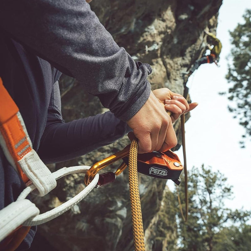 PETZL GRIGRI+ Belay Device Assisted Braking Rock Climbing Rappelling Orange