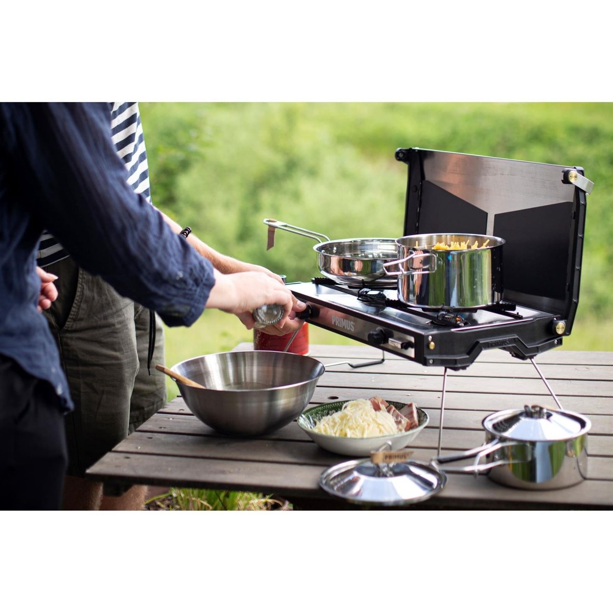 Primus CampFire Cooking set stainless steel all-in-one hiking camping cookware