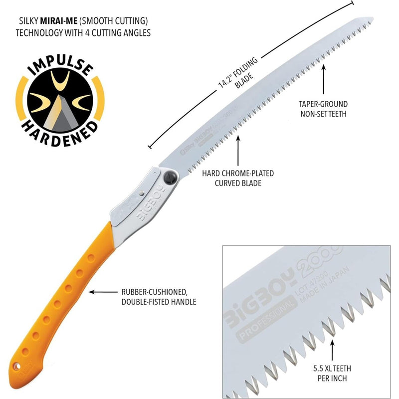 Silky Bigboy 2000 360-6.5 Folding Saw Stainless Steel Blade Outdoor Use