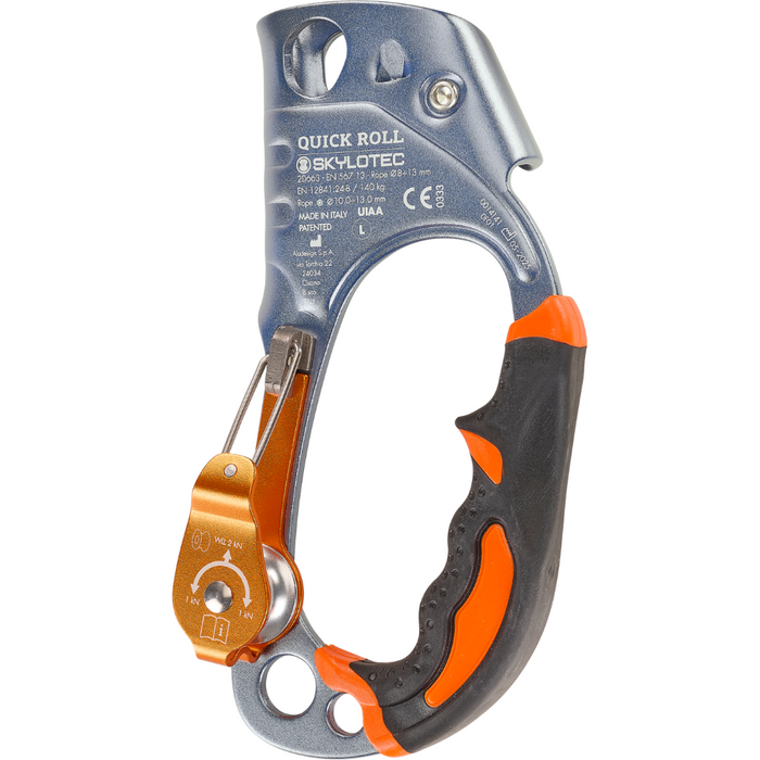 SKYLOTEC QUICK ROLL L Hand Ascender Integrated Pulley 8-13mm Ropes - GoMilitar