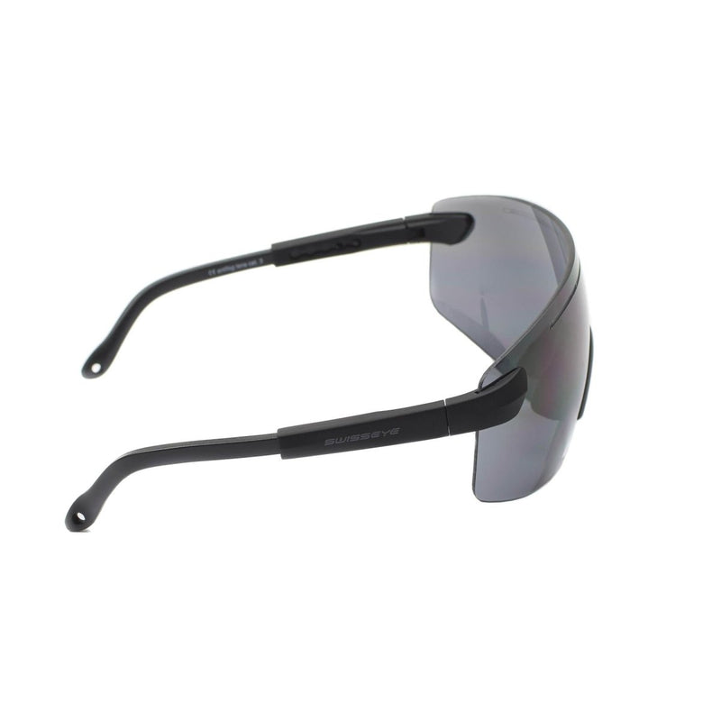 SWISS EYE black lens protective shooting glasses with wide anti-fog UV400 impact-resistant goggles
