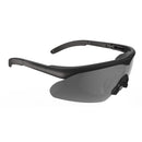 Swisseye RAPTOR PRO tactical glasses with UV protection, anti-fog, anti-scratch coating, and adjustable fit.