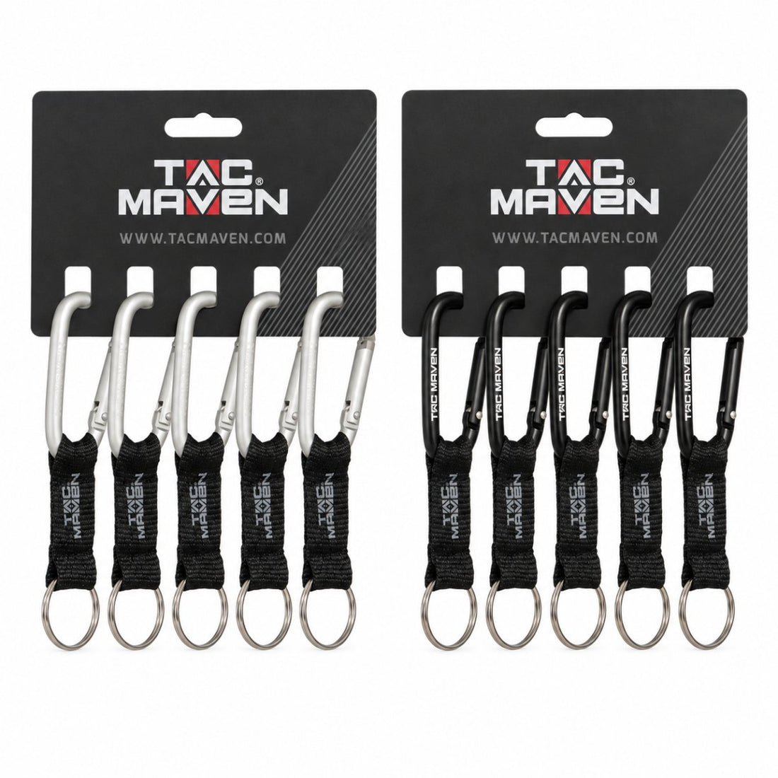 TAC MAVEN 7mm Aluminum Carabiners 5 Pack Outdoor Camping Key Clips