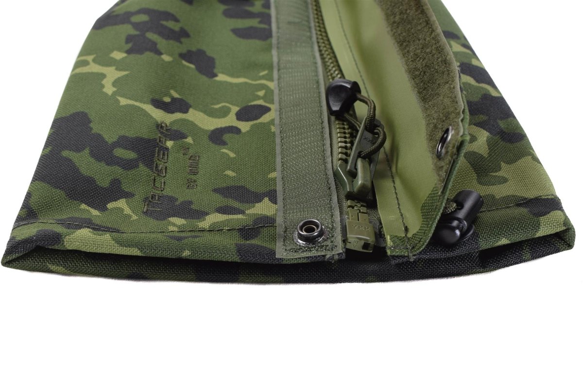 TACGEAR brand leg gaiters Danish M84 camo pattern waterproof metal hooks NEW