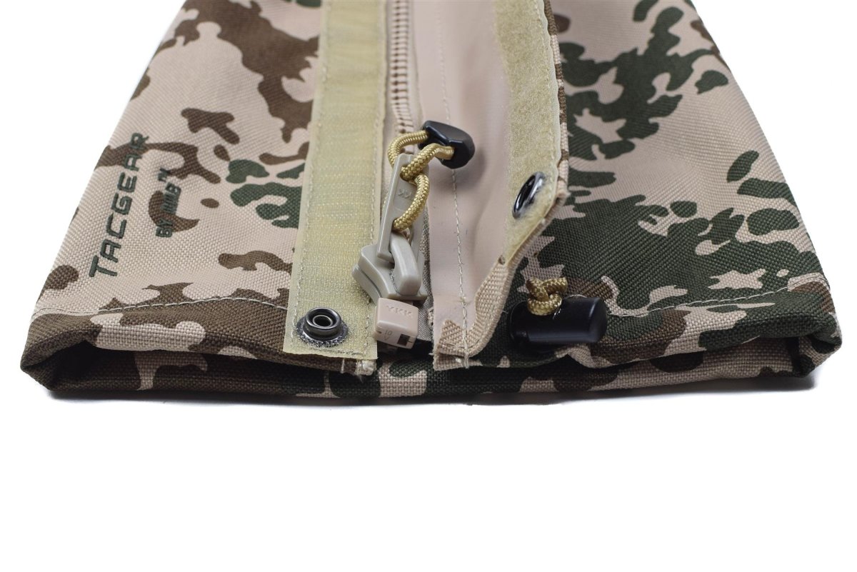 TACGEAR brand leg gaiters waterproof German BW tropical camo metal hooks NEW
