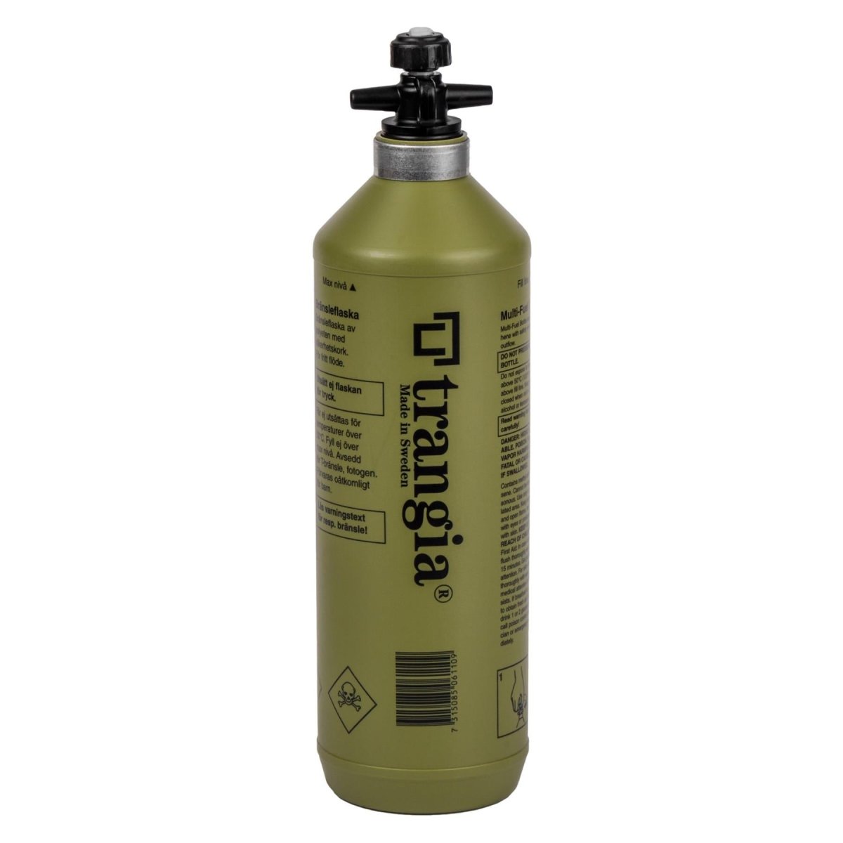 Trangia liquid fuel bottle petrol burner polyethylene flask outdoor hiking Olive