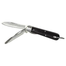 US Army style TL 29 military electrician multi-tool knife with stainless steel blades and black handle folding open