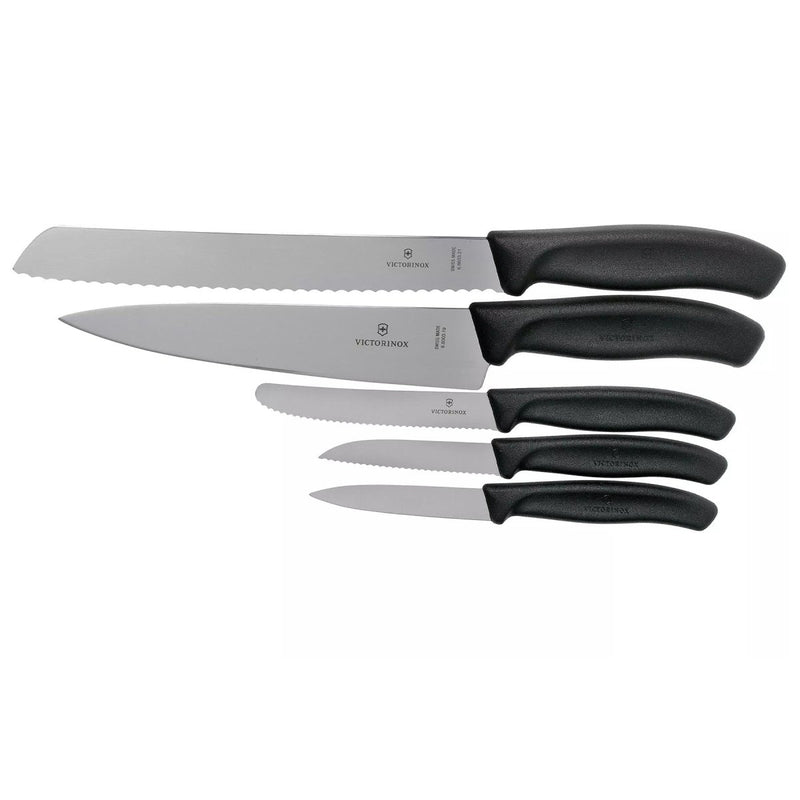 Victorinox Swiss Classic 5 Piece Kitchen Knife Set Stainless Steel TPE Handle