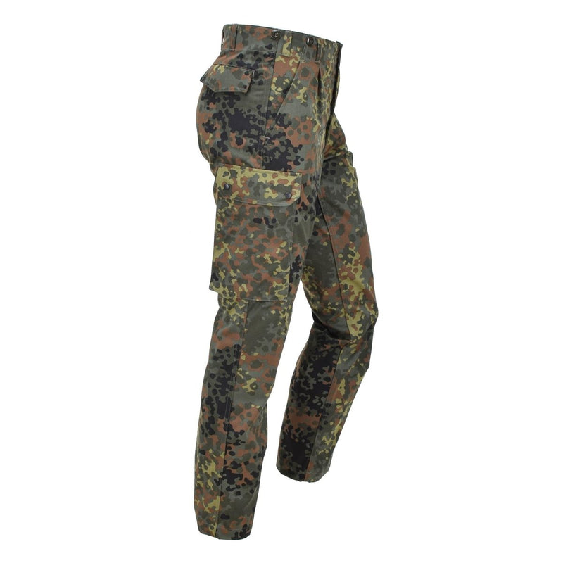 Leo Kohler activewear pants lightweight tactical airsoft trousers flecktarn camo two slash two cargo pockets