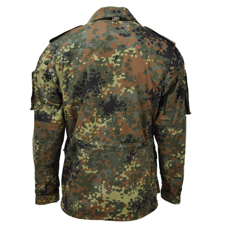 Leo Kohler military combat tactical jacket lightweight field flecktarn camo reinforced elbows