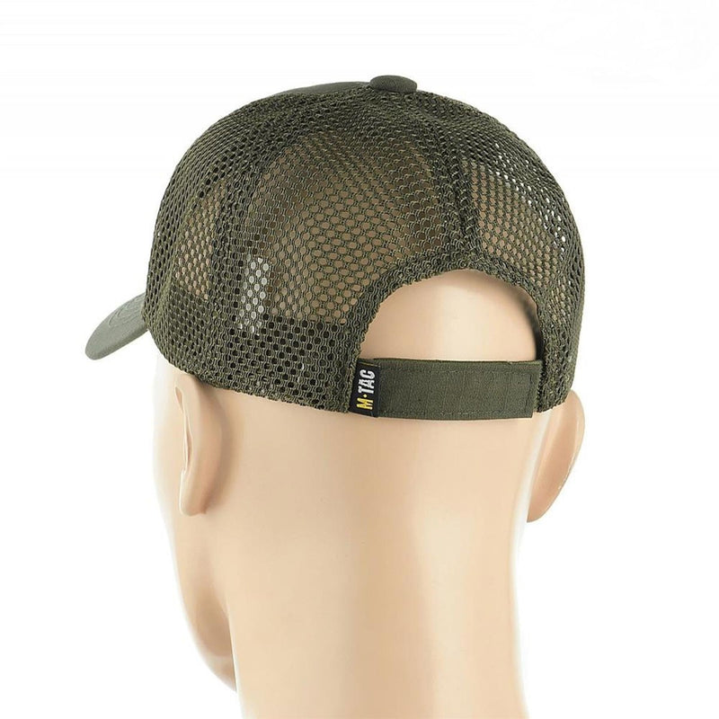 M-TAC Military style Baseball Cap Tactical Hat Lightweight Mesh Foldable Olive adjustable hook and loop strap