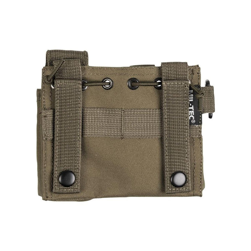 MIL-TEC ADMIN Pouch Molle attachment flashlight pen notebook pocket olive two strap on the back fit on belt or Molle webbing