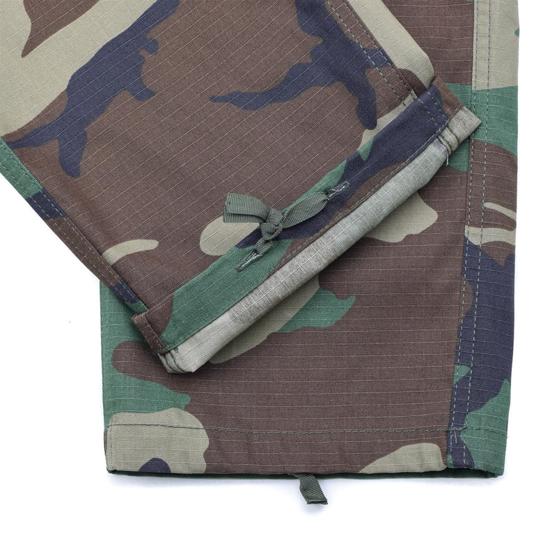 Mil-Tec Brand U.S Army Style ripstop BDU pants multicolor cargo trousers drawstring ankles