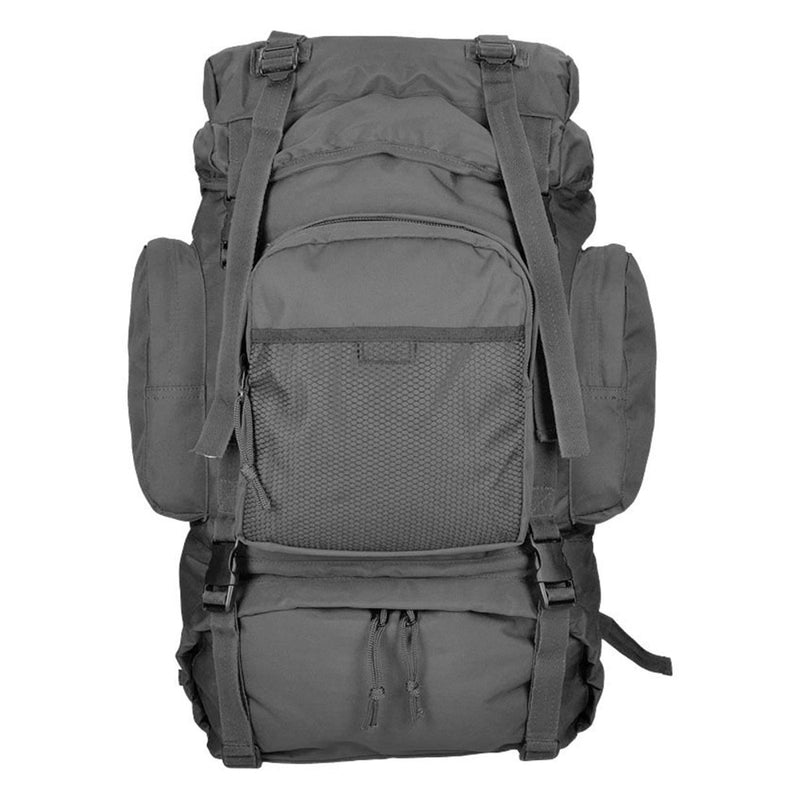 MIL-TEC COMMANDO rucksack durable 55L waterproof cover trekking backpack black sternum strap