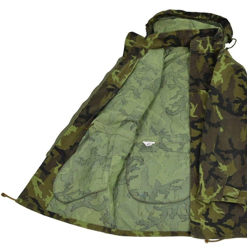 Czech army military combat CZ 95 camo field jacket parka hooded